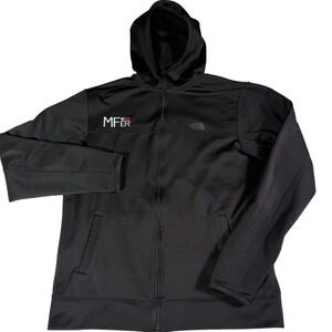 The North Face Mens Black MF ER Full Zip Hoodie Jacket 3rd Party Logos Large